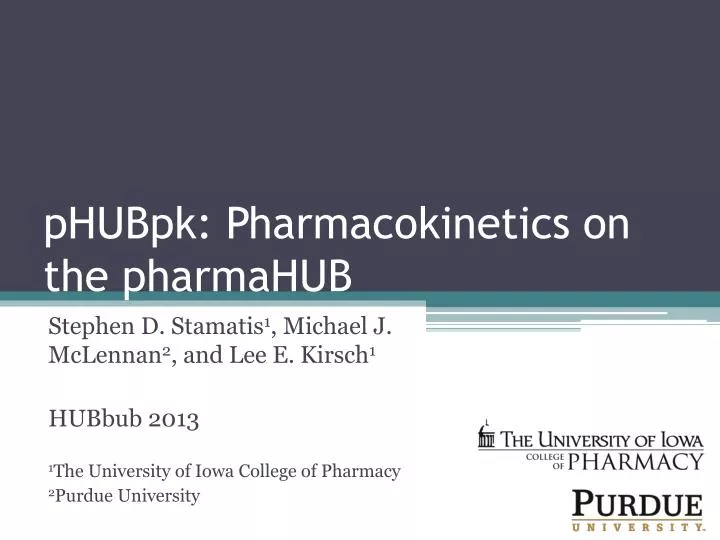 phubpk pharmacokinetics on the pharmahub