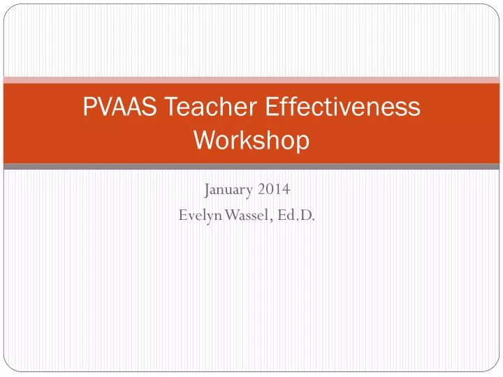 pvaas teacher effectiveness workshop