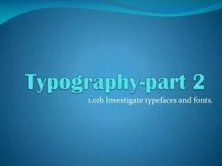 Typography-part 2