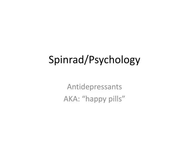 spinrad psychology