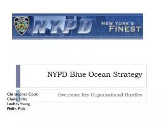 NYPD Blue Ocean Strategy
