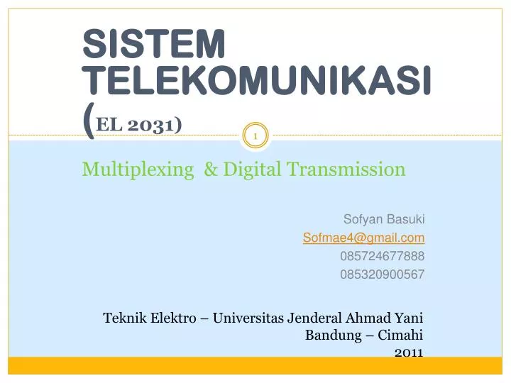 multiplexing digital transmission