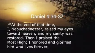 Daniel 4:34-37