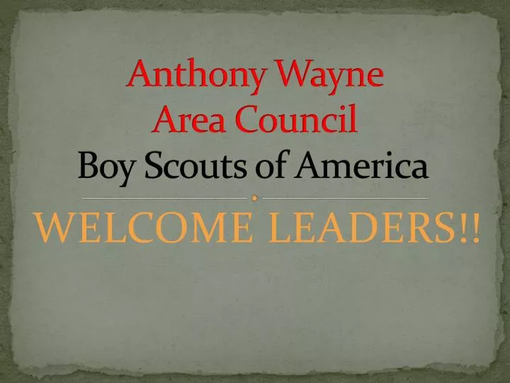 anthony wayne area council boy scouts of america
