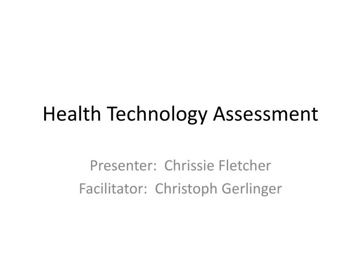 health technology assessment
