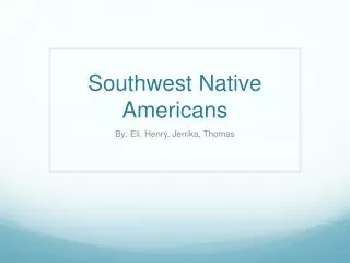 southwest native americans