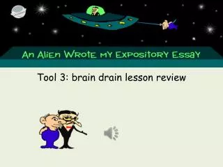 Tool 3: brain drain lesson review