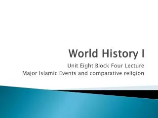 World History I