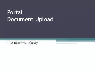 Portal Document Upload