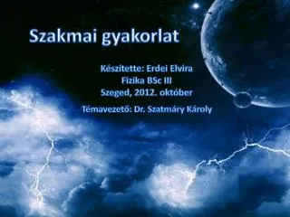 Szakmai gyakorlat