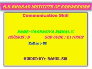 G.K.Bharad Institute of Engineering