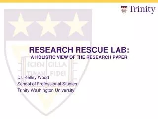 Research Rescue Lab: A Holistic View of the Research Paper