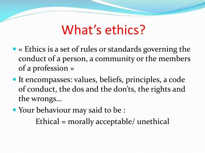 what s ethics