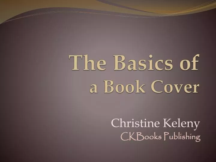 the basics of a book cover