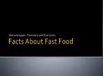 Facts About Fast Food