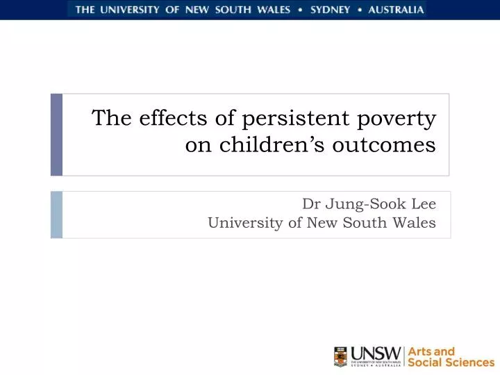 the effects of persistent poverty on children s outcomes