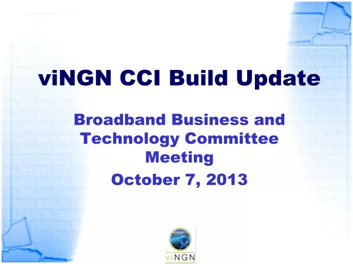 vingn cci build update