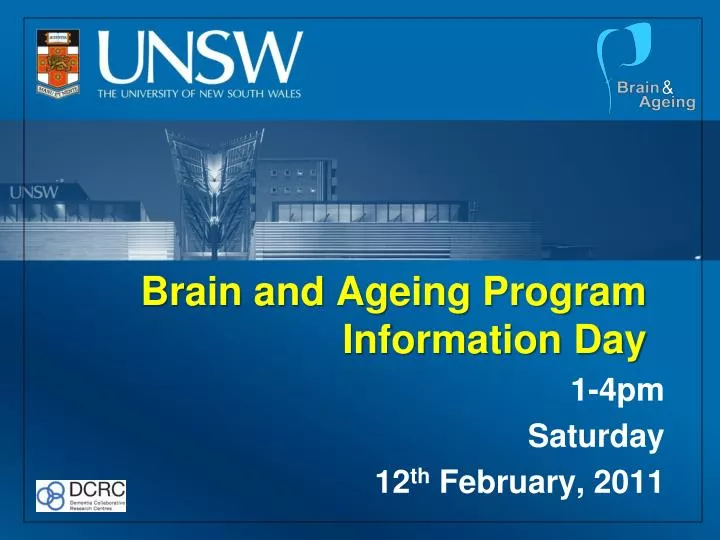 brain and ageing program information day