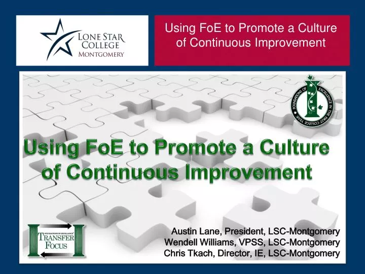 using foe to promote a culture of continuous improvement