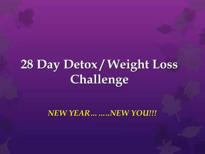28 day detox weight loss challenge