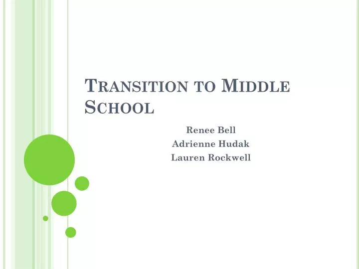 transition to middle school