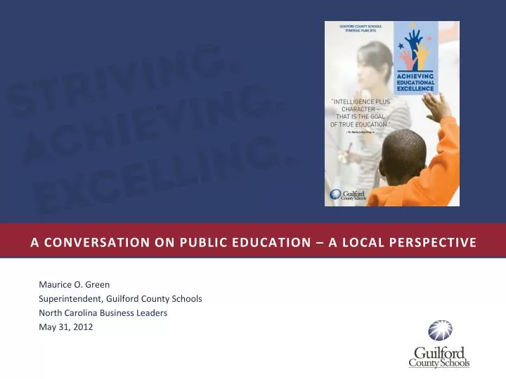 a conversation on public education a local perspective