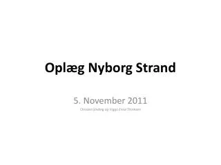 Oplæg Nyborg Strand