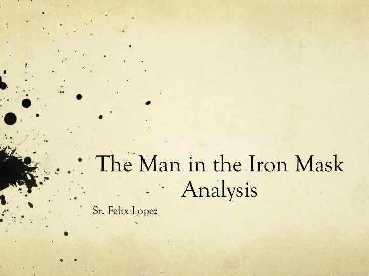 the man in the iron mask analysis