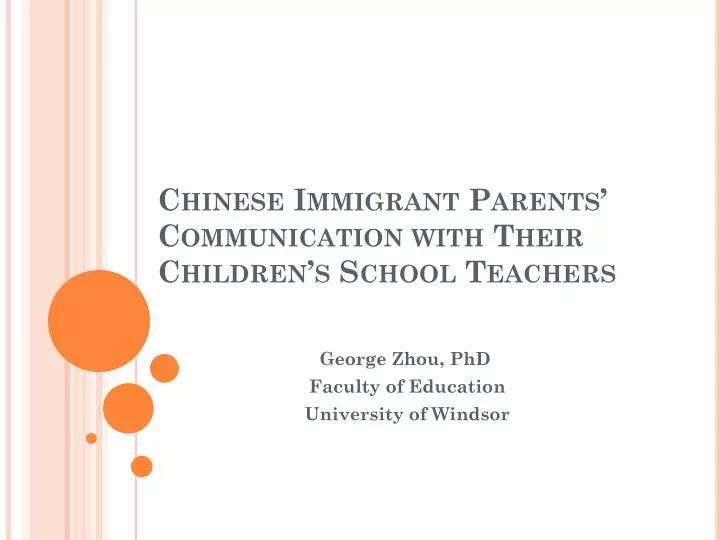 chinese immigrant parents communication with their children s school teachers