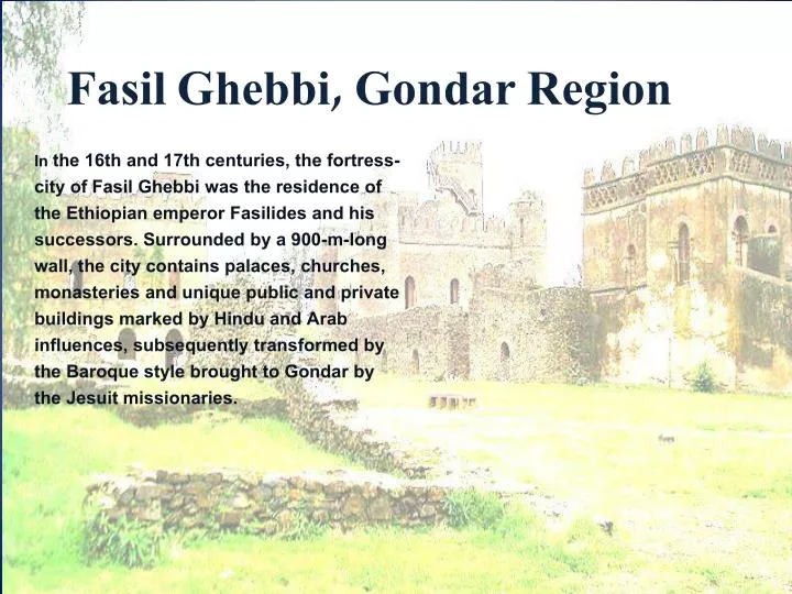 fasil ghebbi gondar region