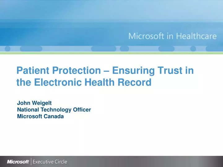 patient protection ensuring trust in the electronic health record