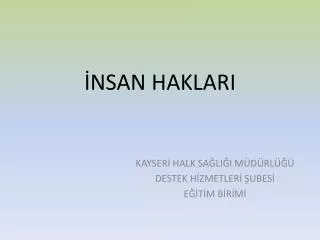 nsan haklari