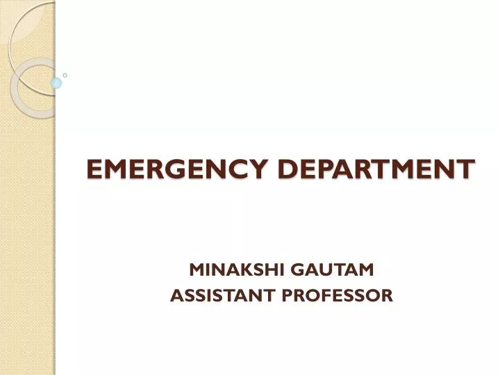 emergency department