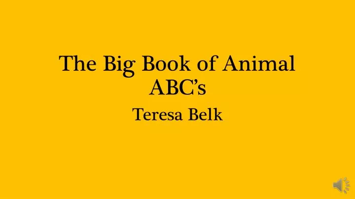 the big book of animal abc s