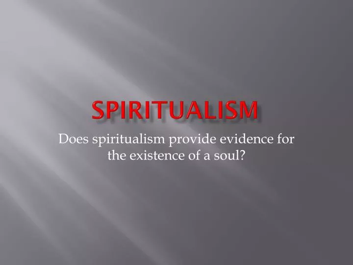 spiritualism