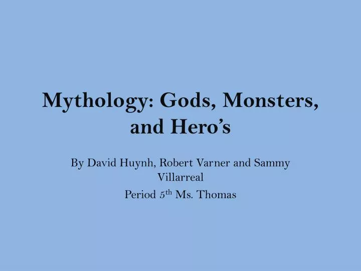 mythology gods monsters and hero s