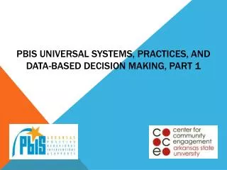PBIS Universal Systems, Practices, and Data-based decision making, Part 1
