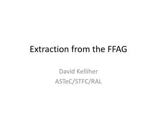 Extraction from the FFAG
