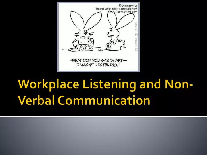 workplace listening and non verbal communication