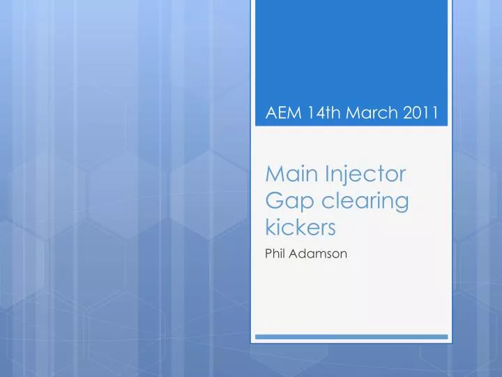 main injector gap clearing kickers