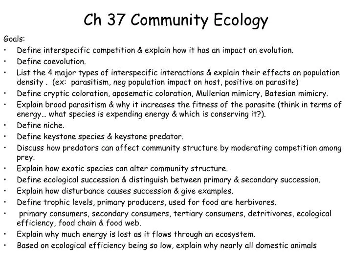 ch 37 community ecology