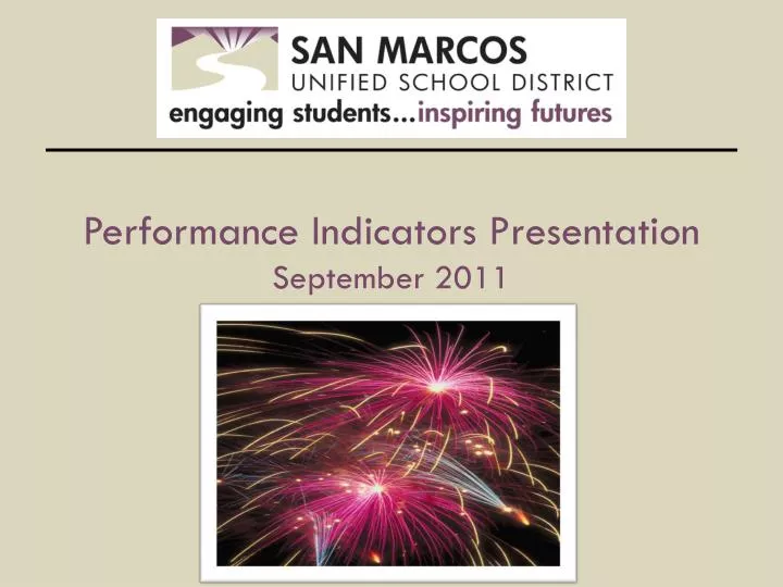 performance indicators presentation september 2011
