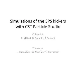Simulations of the SPS kickers with CST Particle Studio