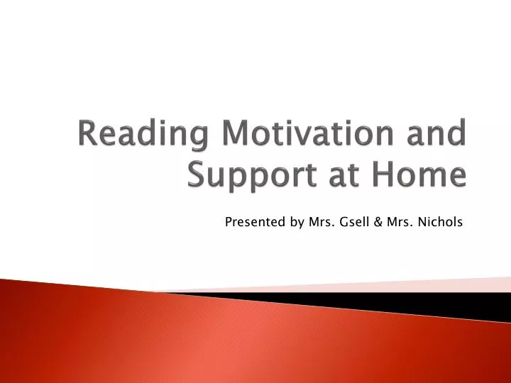 reading motivation and support at home