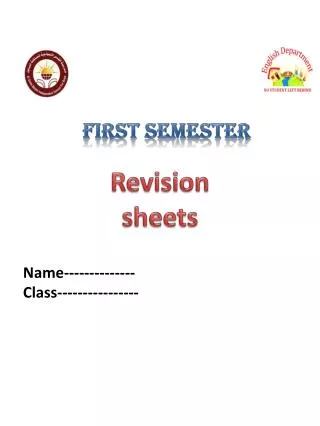 Revision sheets