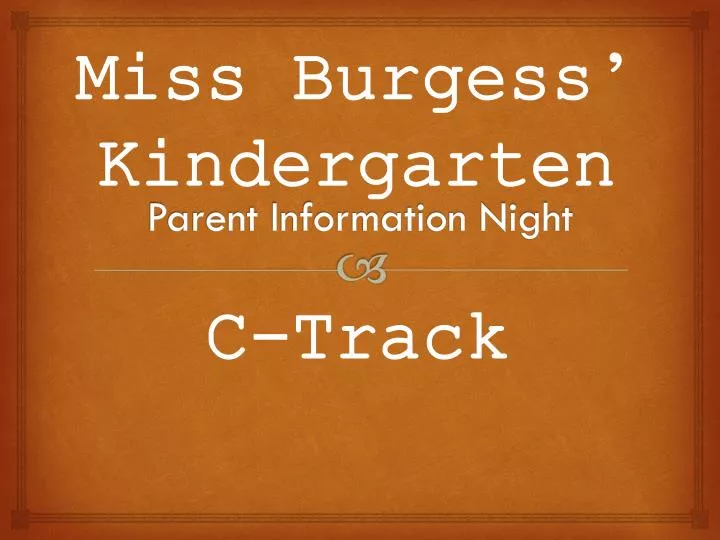 parent information night