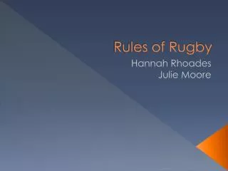 Rules of Rugby