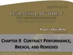 Chapter 9 Contract Performance, Breach, and Remedies