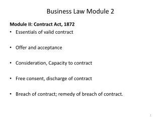 Business Law Module 2