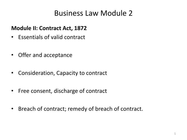 business law module 2